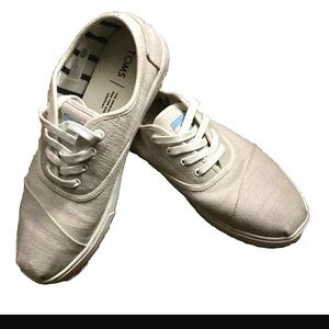 TOMS Cordones Womens size 9 Natural Heritage Canvas Cupsole shoes